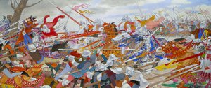 The Turmoil of Conflict, Jeanne of Arc -sarjasta D, n. 1905-1911 (öljy ja kultalehti kankaalle)